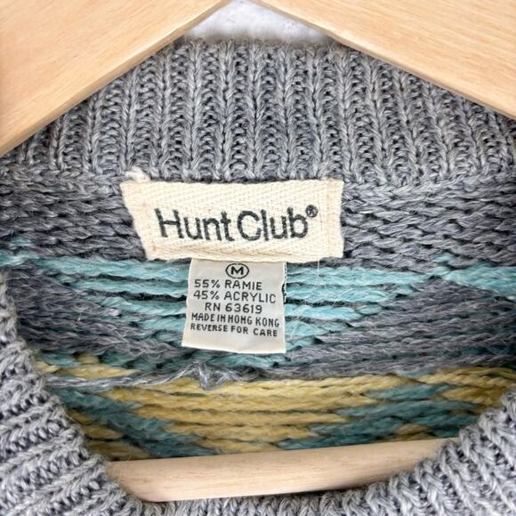 Vintage 90’s Hunt Club Pastel Chevron Knit Sweater - Picture 3 of 5